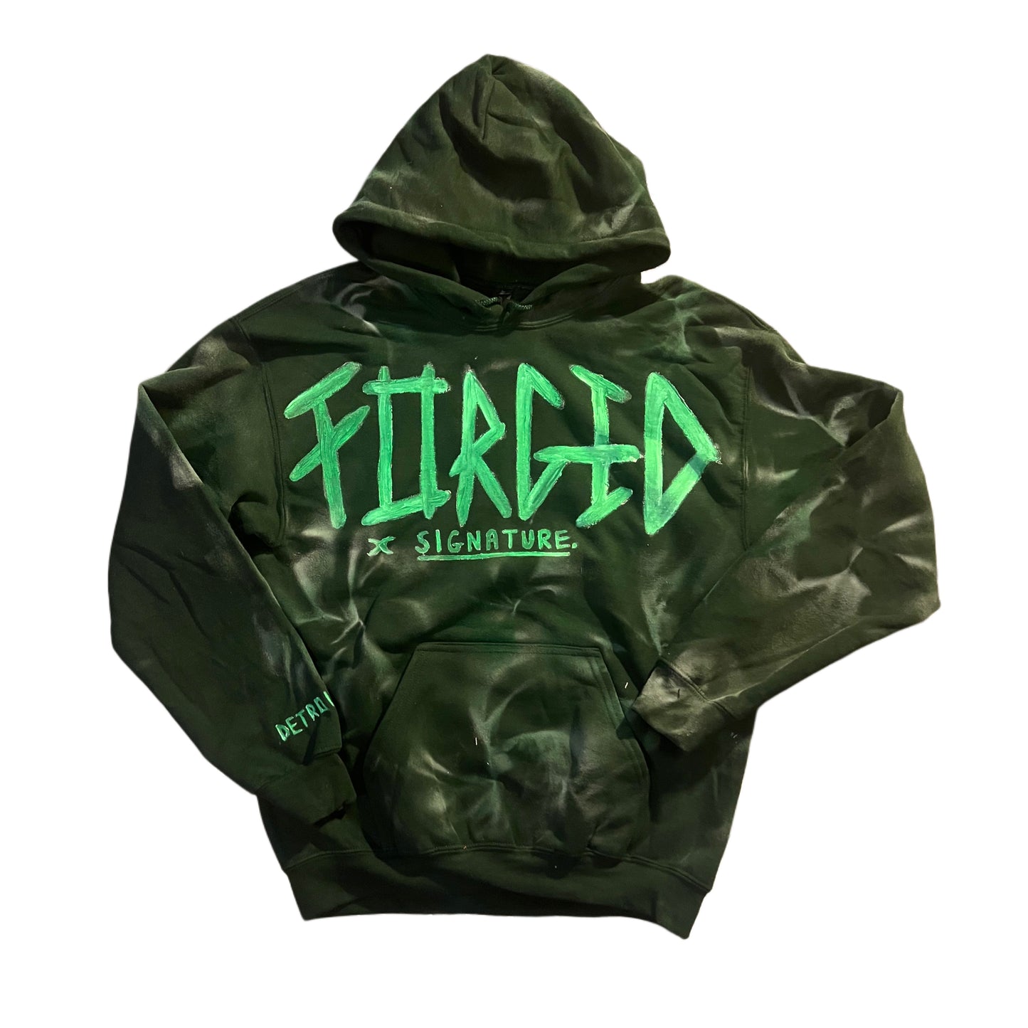 Forged signature military green