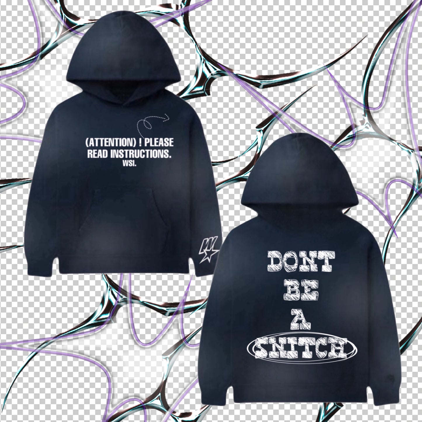 “Don’t be a snitch”pull over fleece